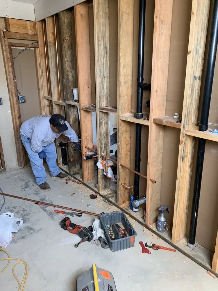 Commercial rough-in plumbing for Gas Line Repair in Linden